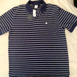 NWT Brooks Brothers XL Navy and White Striped polo shirt